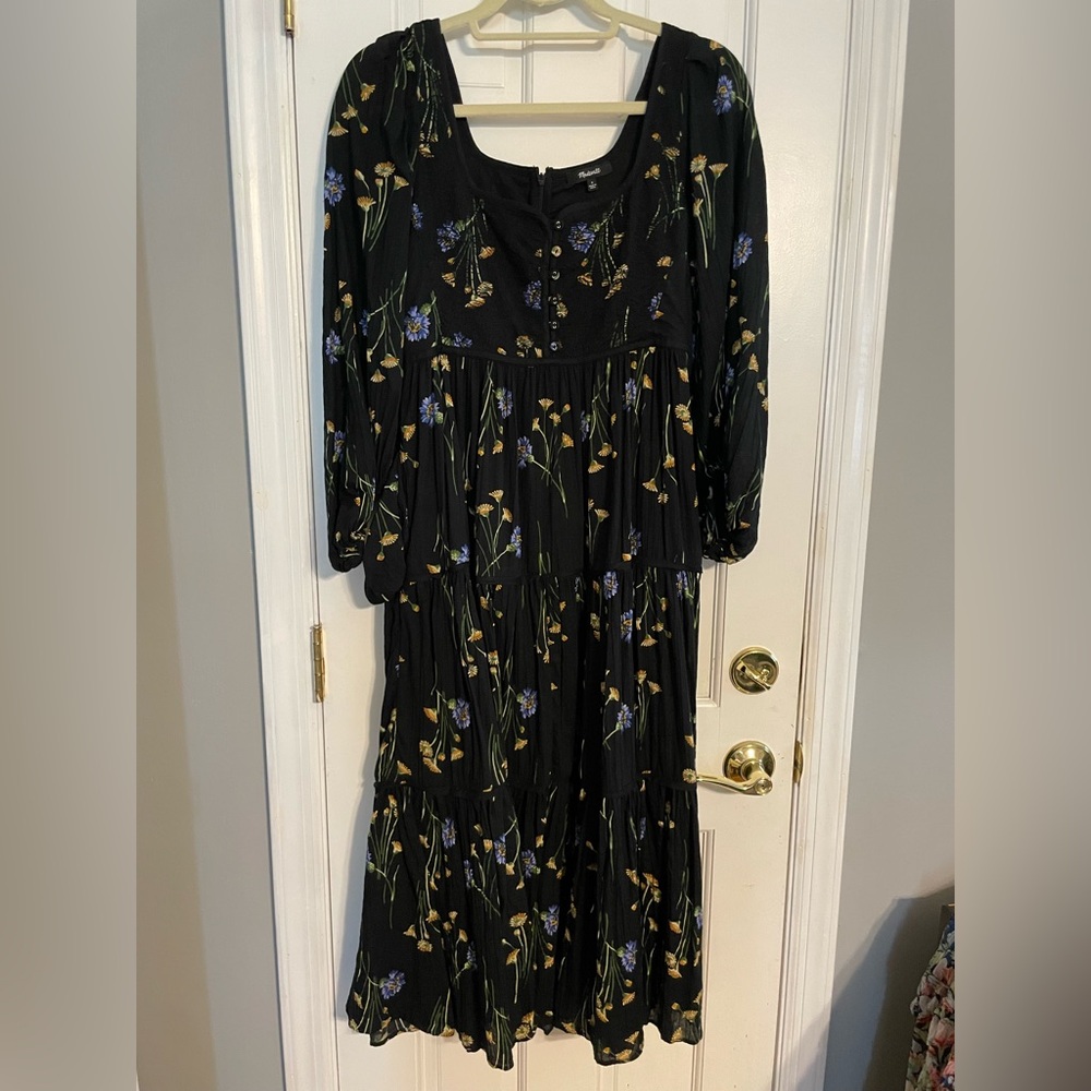 Madewell floral midi dress. Size 0.